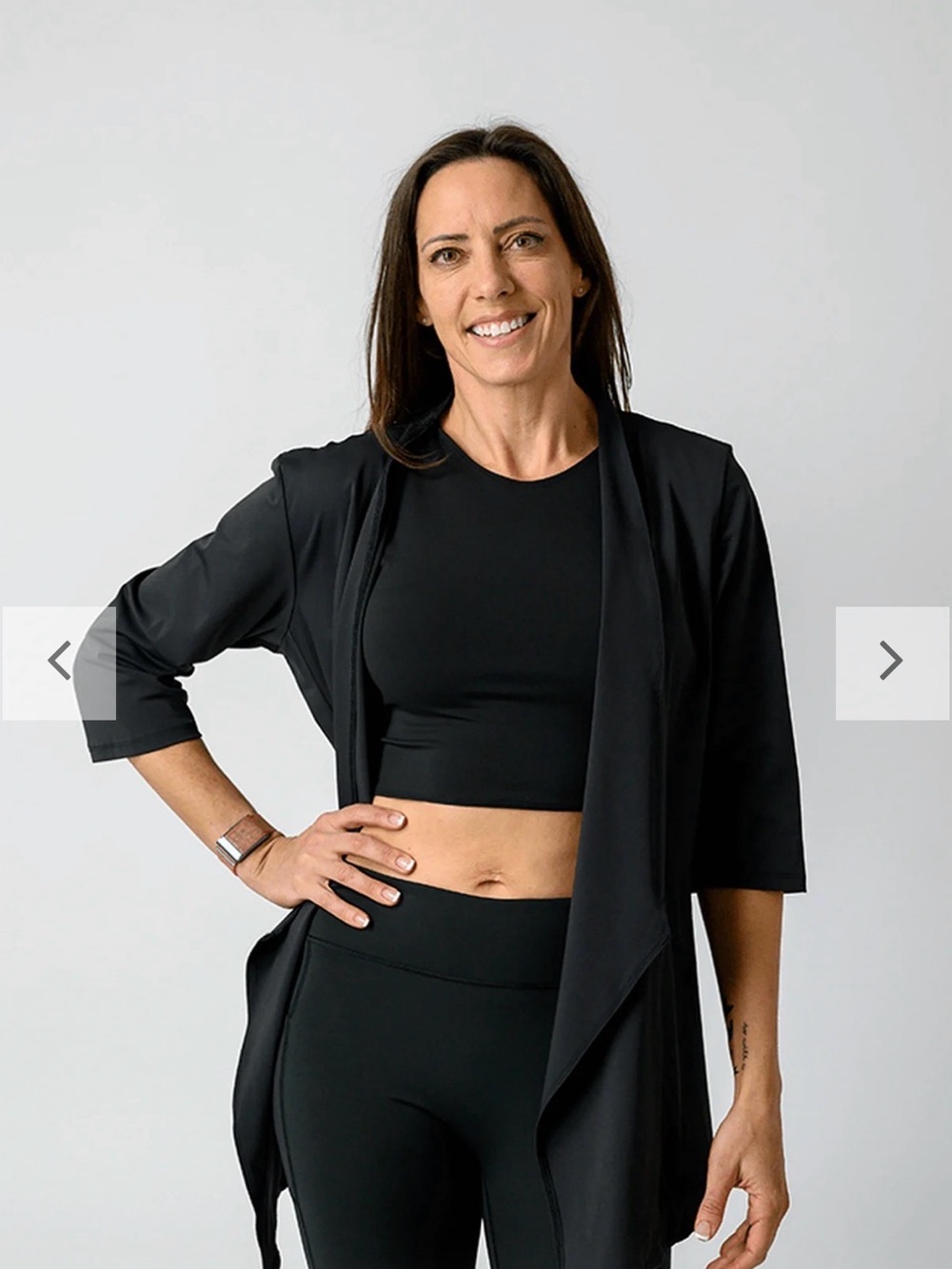 Black Draped Open-Front Jacket - Women
